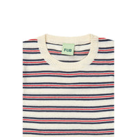 FUB Ecru/Dark Navy Striped Top