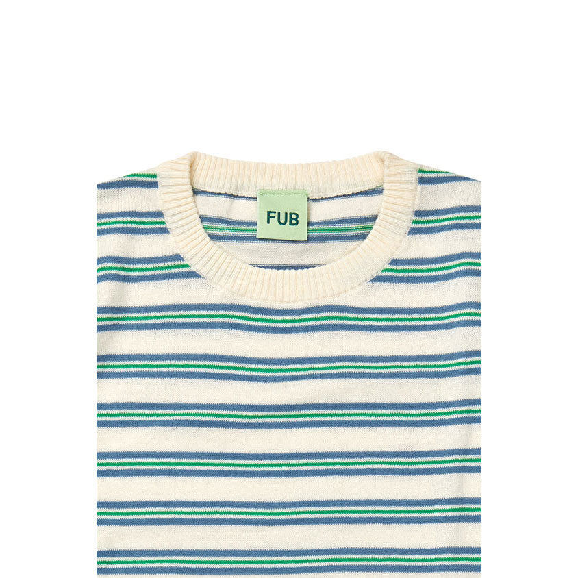 FUB Ecru/Washed Indigo Striped Top