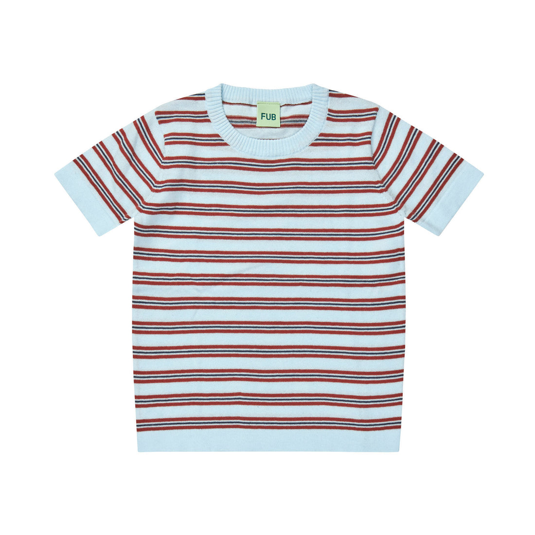 FUB Light Blue/Chili Striped Top