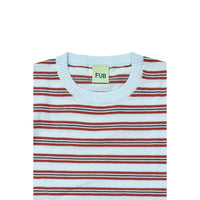 FUB Light Blue/Chili Striped Top