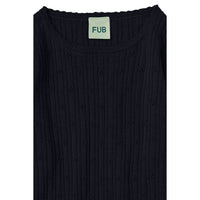 FUB Dark Navy Pointelle Tee