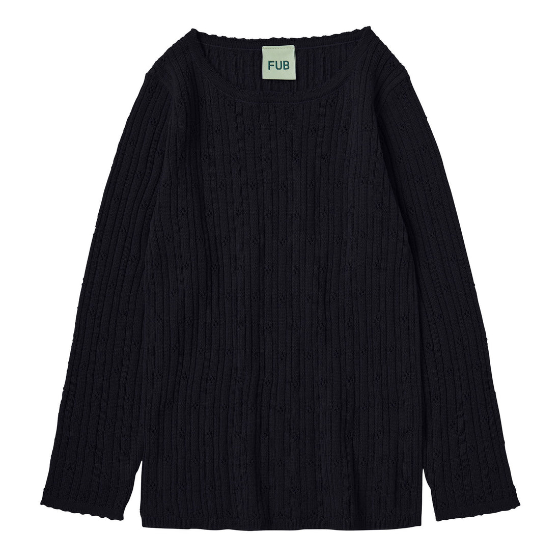 FUB Dark Navy Pointelle Tee