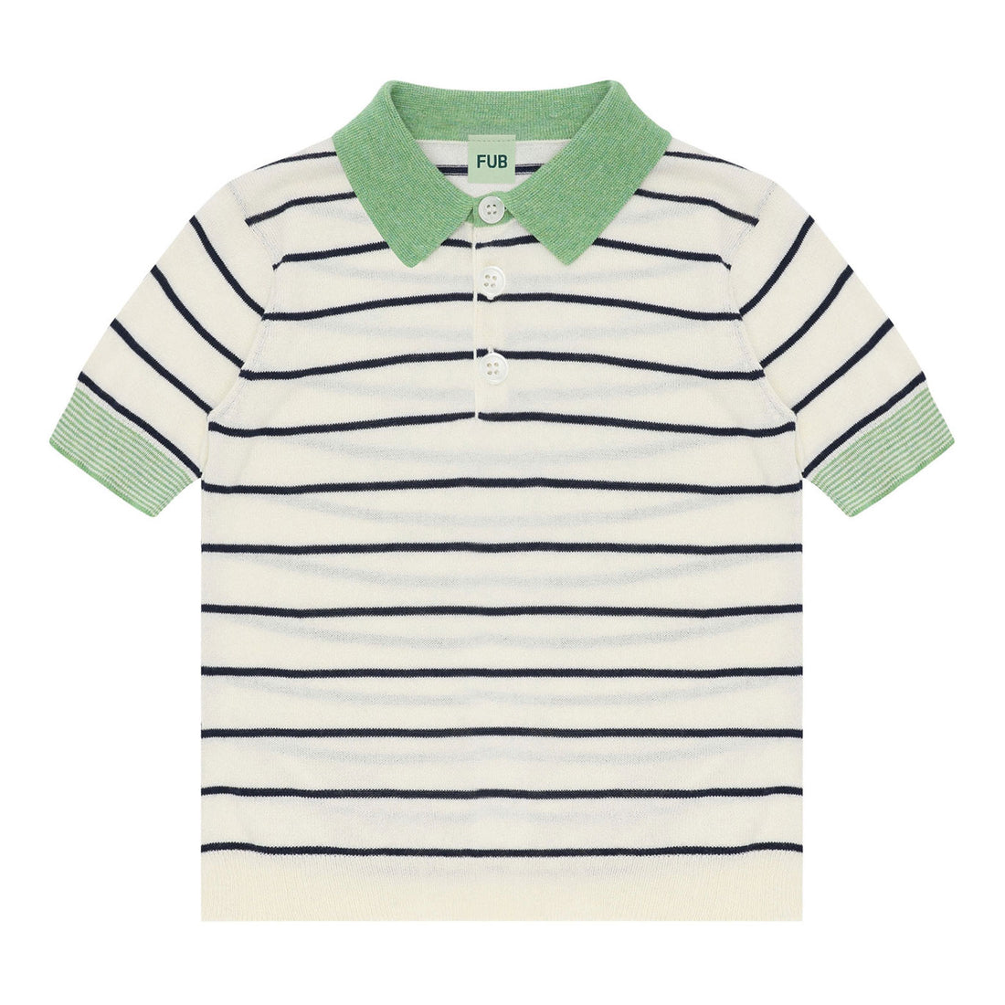 FUB Ecru/Dark Navy Striped Polo