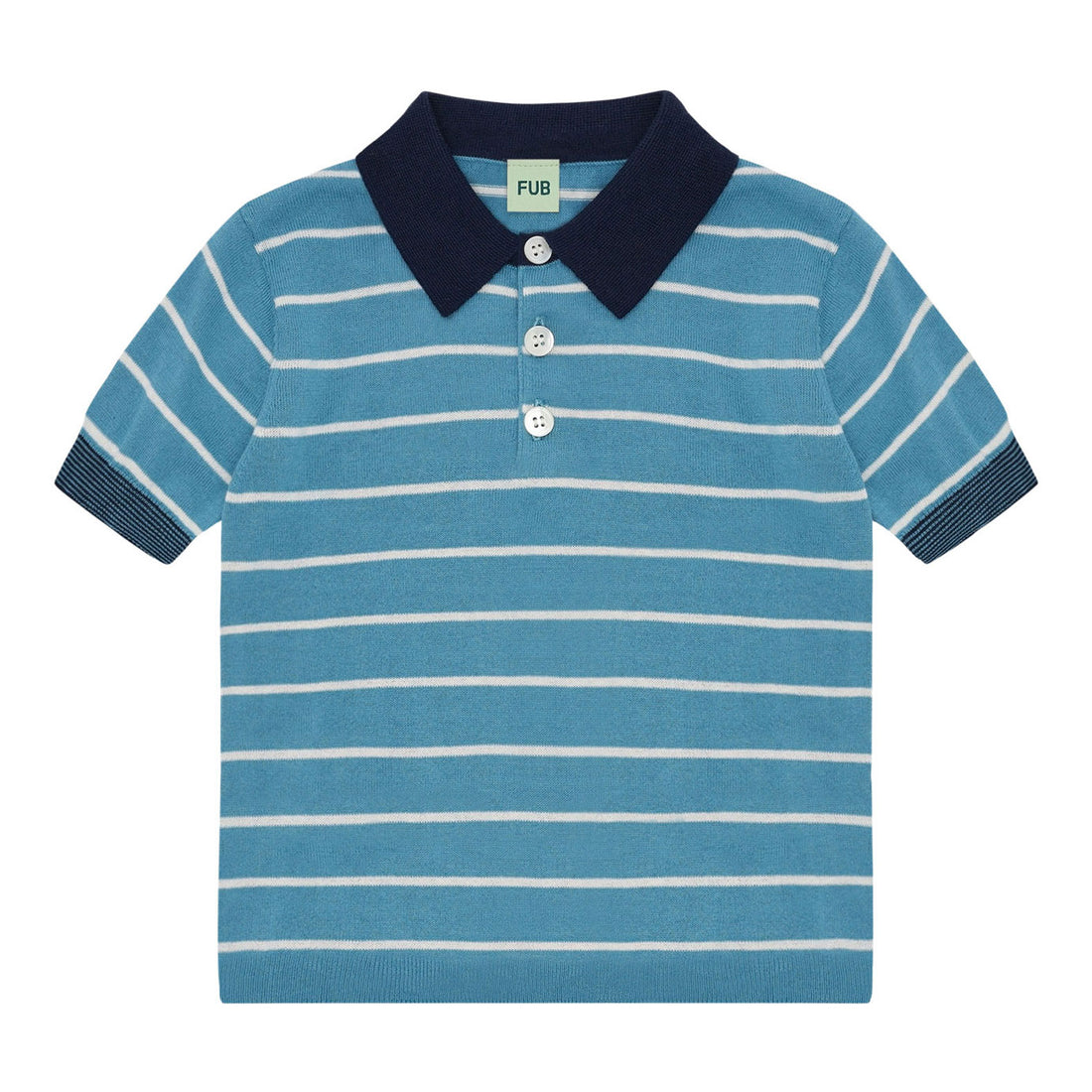 FUB Sea/Ecru Striped Polo