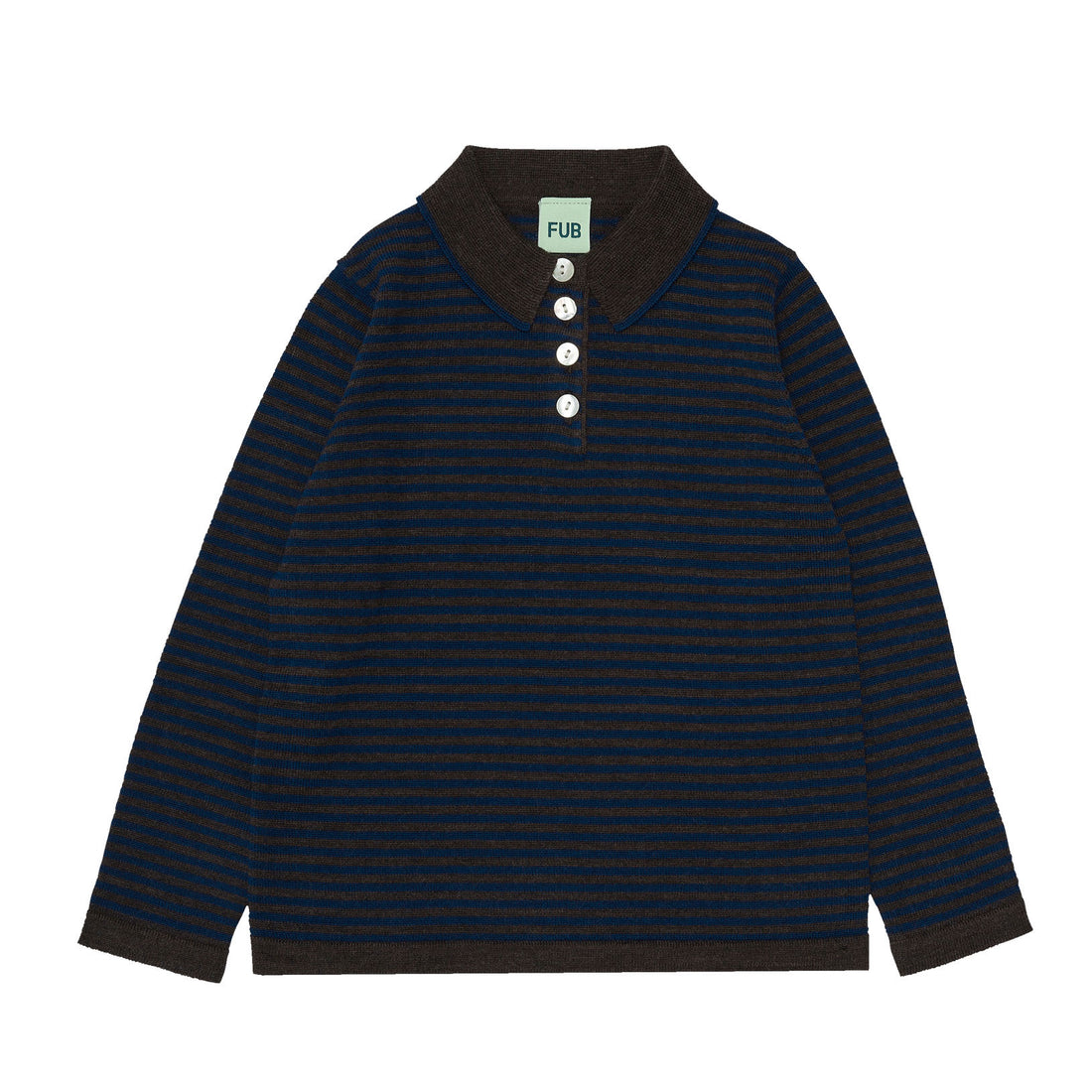 FUB Chocolate/Royal Blue Polo Sweater