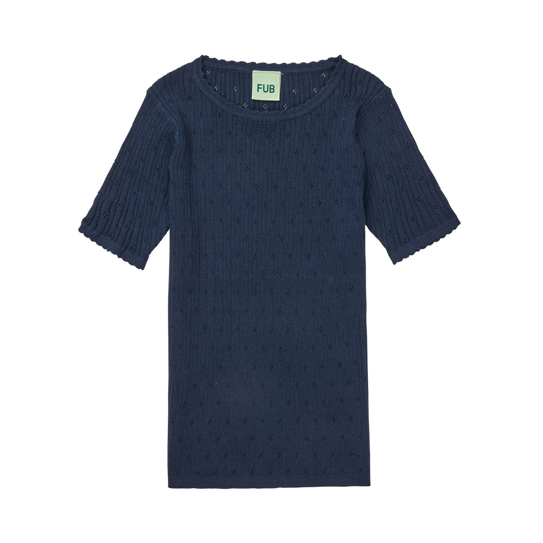 FUB Dark Navy Pointelle Top