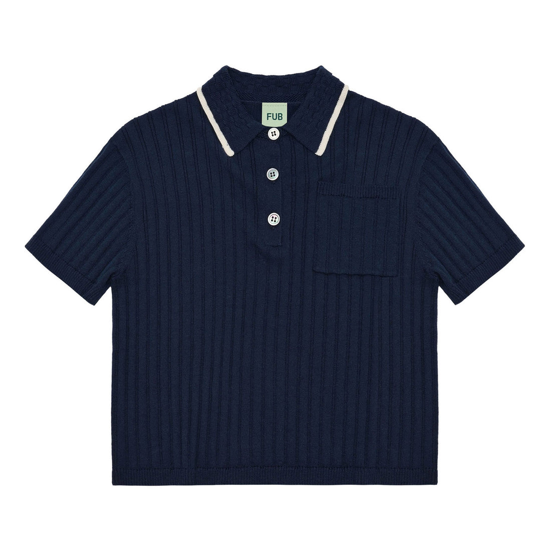 FUB Dark Navy Rib Polo