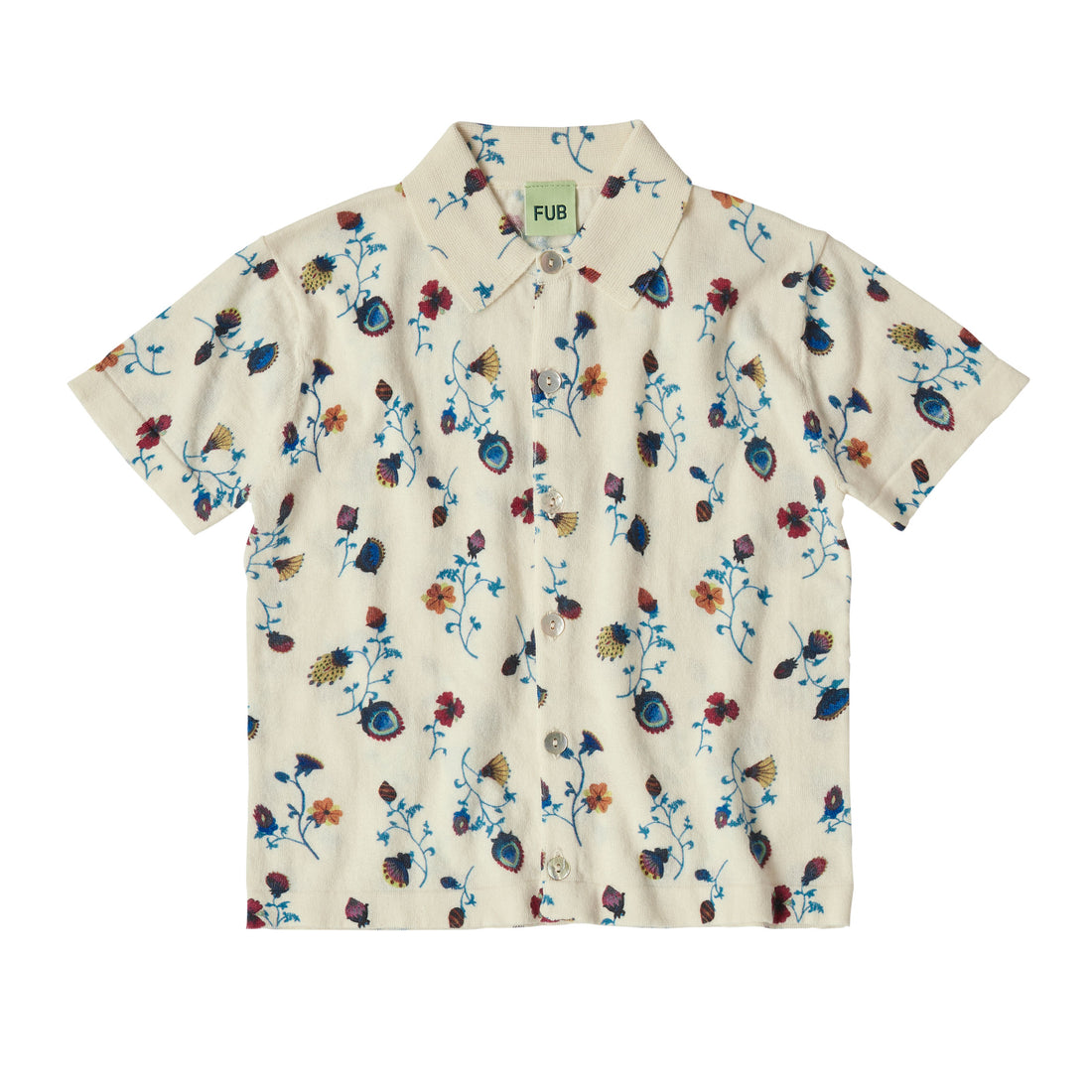 FUB Ecru/Flower Printed Knit Shirt