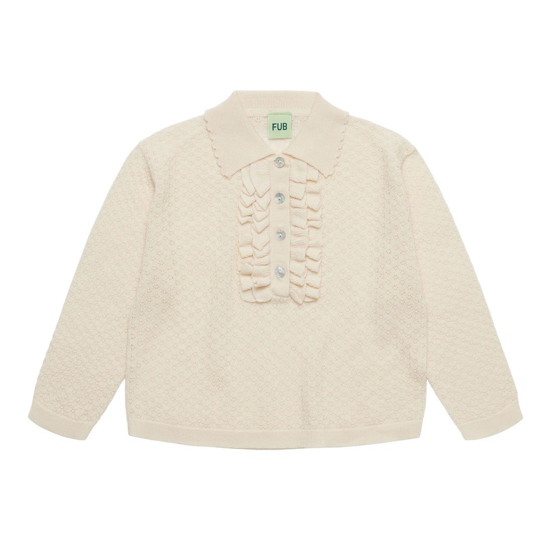 FUB Ecru Frill Polo