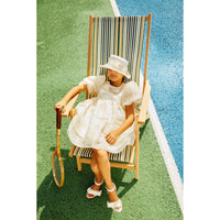 Mimisol Cream Rose Embellished Cotton Dress