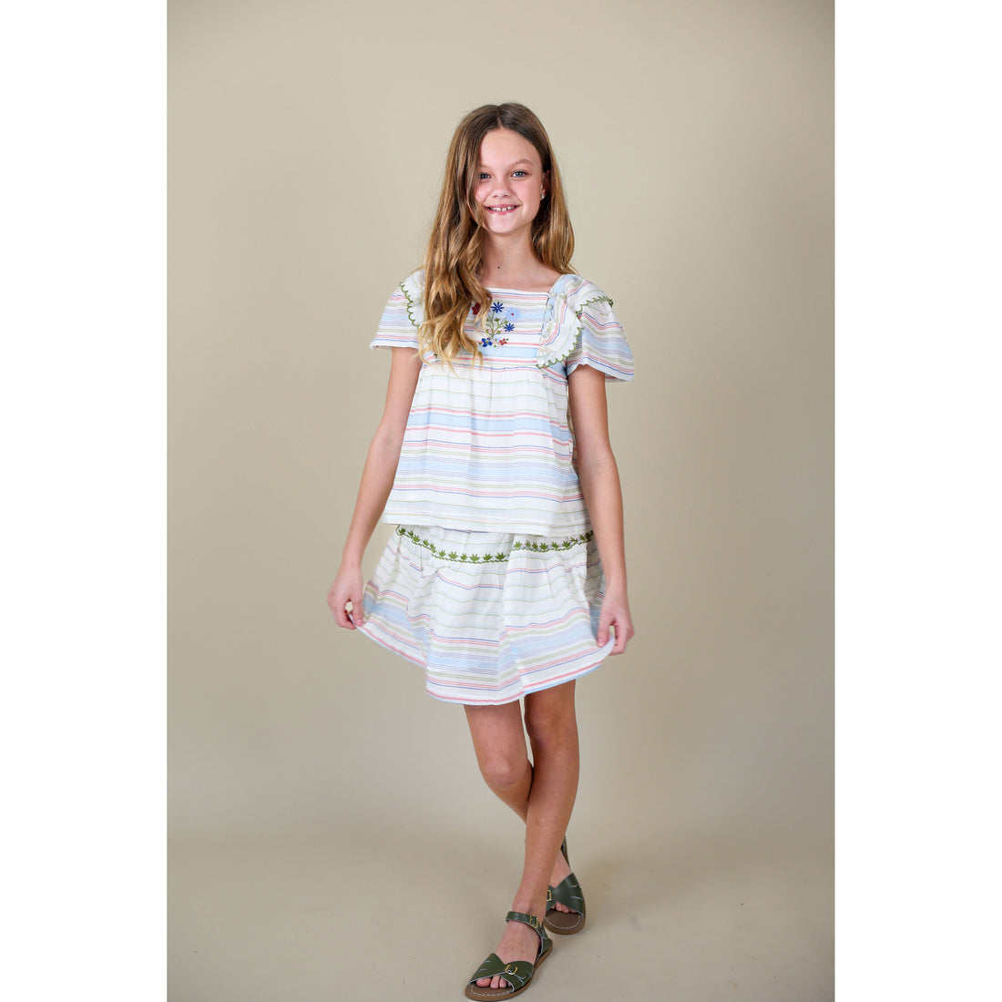 Lali Border Stripe Lucy Skirt Set