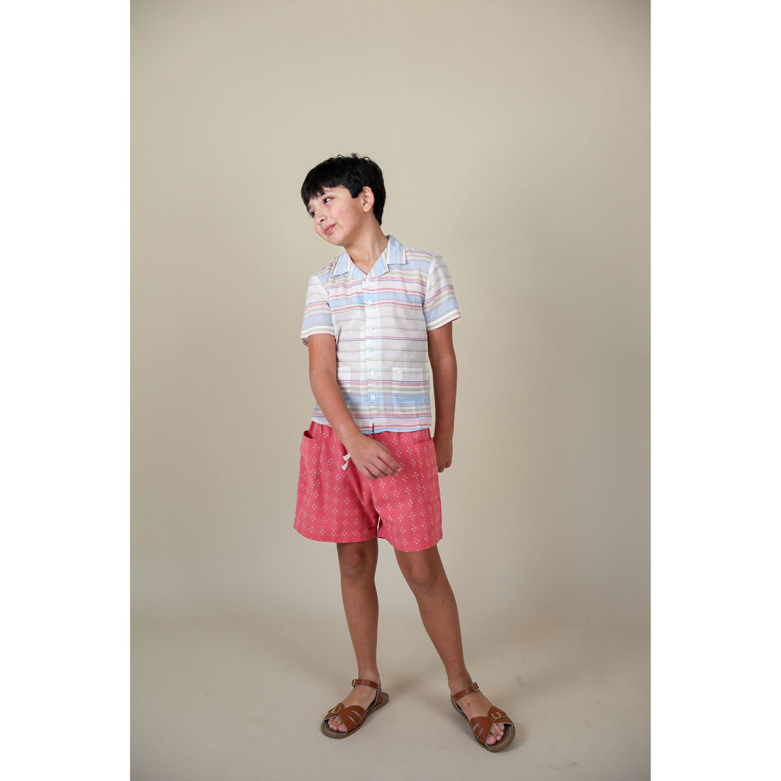 Lali Border Stripe Henri Shirt
