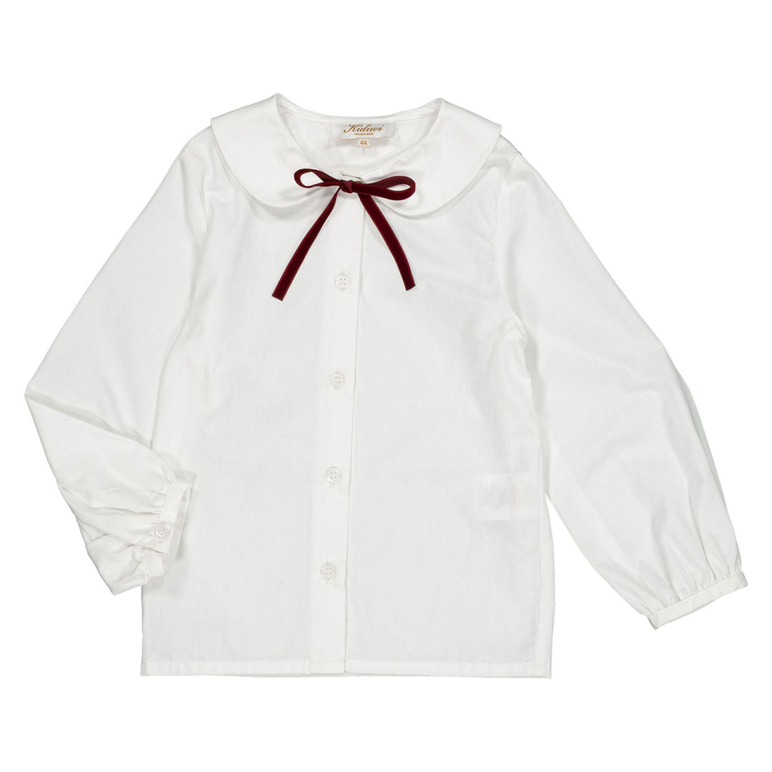 Kidiwi Burgundy Ribbon Octavia Blouse