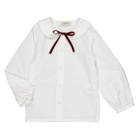 Kidiwi Burgundy Ribbon Octavia Blouse