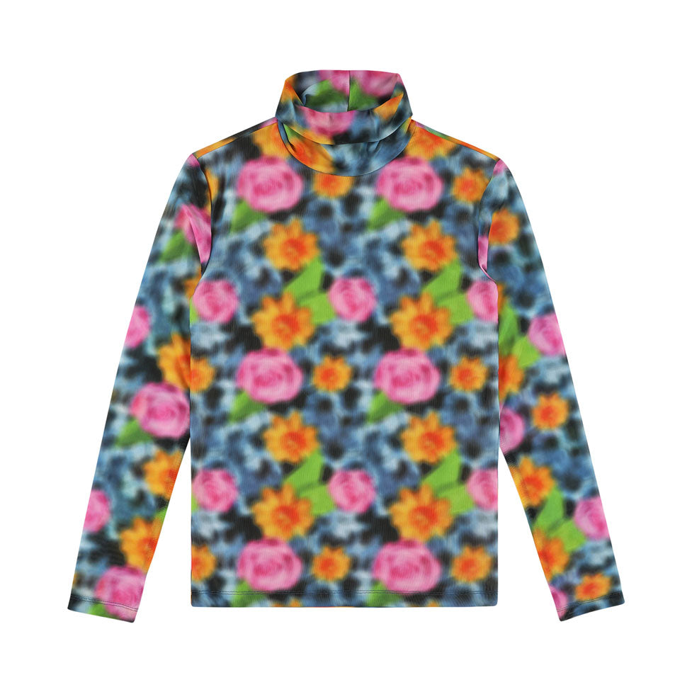 Caroline Bosmans Blur Mesh Turtleneck