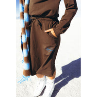 Elements Brown Sweatshirt Skirt