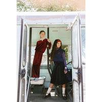 Clubhouse Burgundy Logo Velvet Maxi Skirt