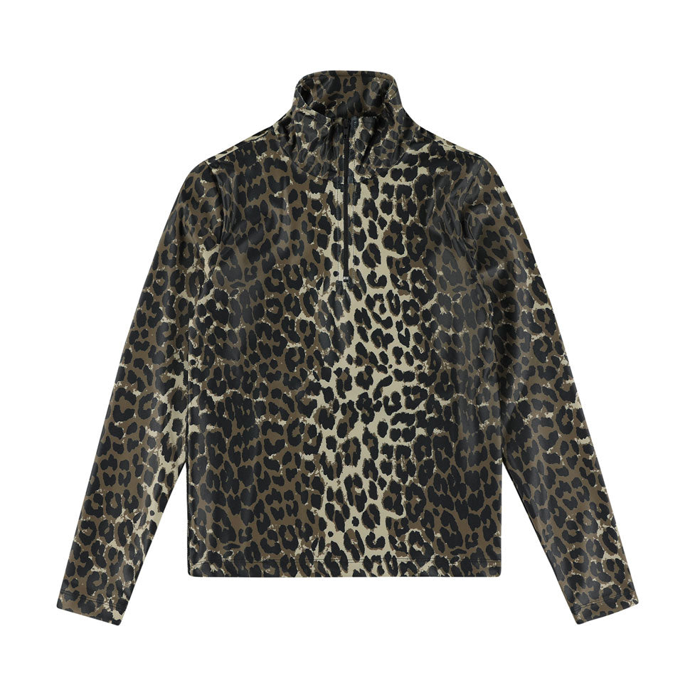 Caroline Bosmans Leopard Sport Turtleneck