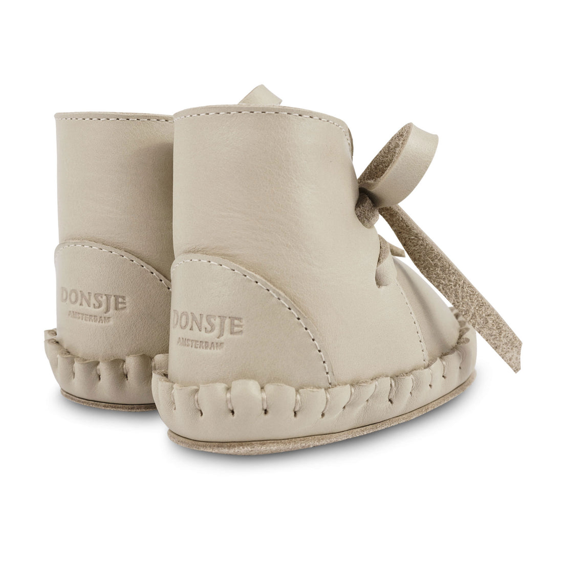 Donsje Ivory Classic Leather Booties