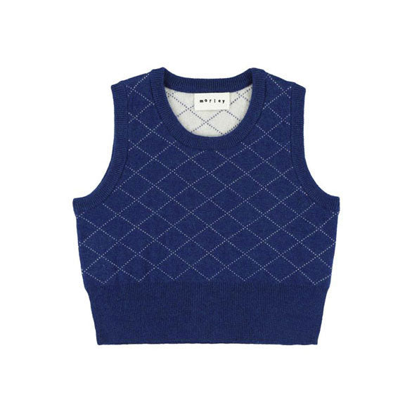Morley Indigo Sleeveless Tapioca Pullover