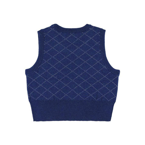Morley Indigo Sleeveless Tapioca Pullover