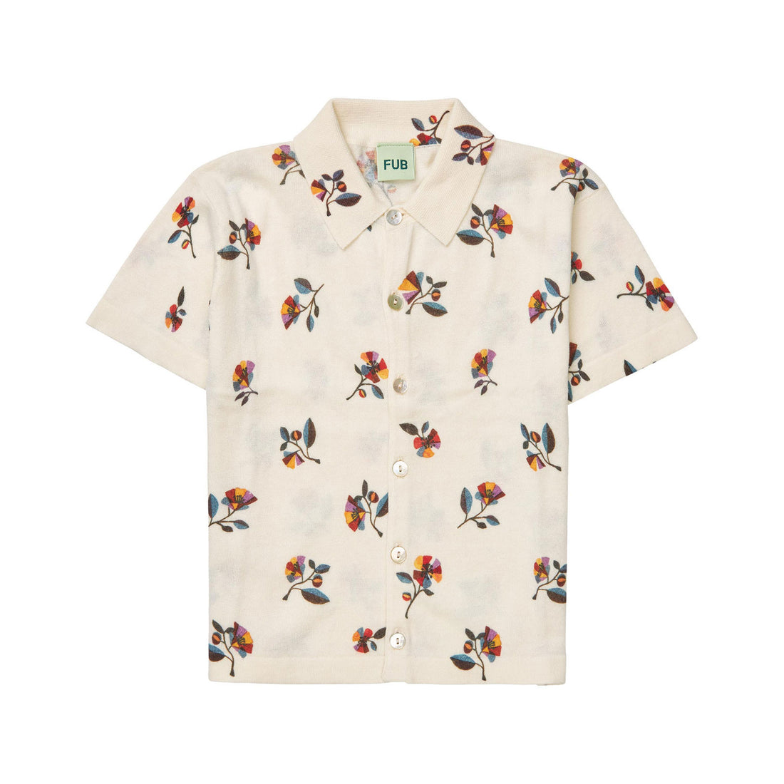 FUB Ecru/Flower Printed Shirt