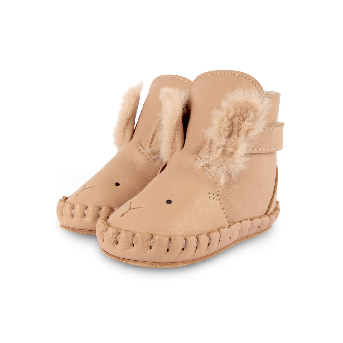 Donsje Light Rust Leather Fluffy Bunny Baby Boot