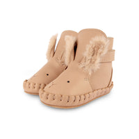 Donsje Light Rust Leather Fluffy Bunny Baby Boot