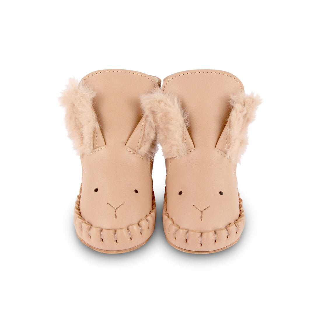 Donsje Light Rust Leather Fluffy Bunny Baby Boot