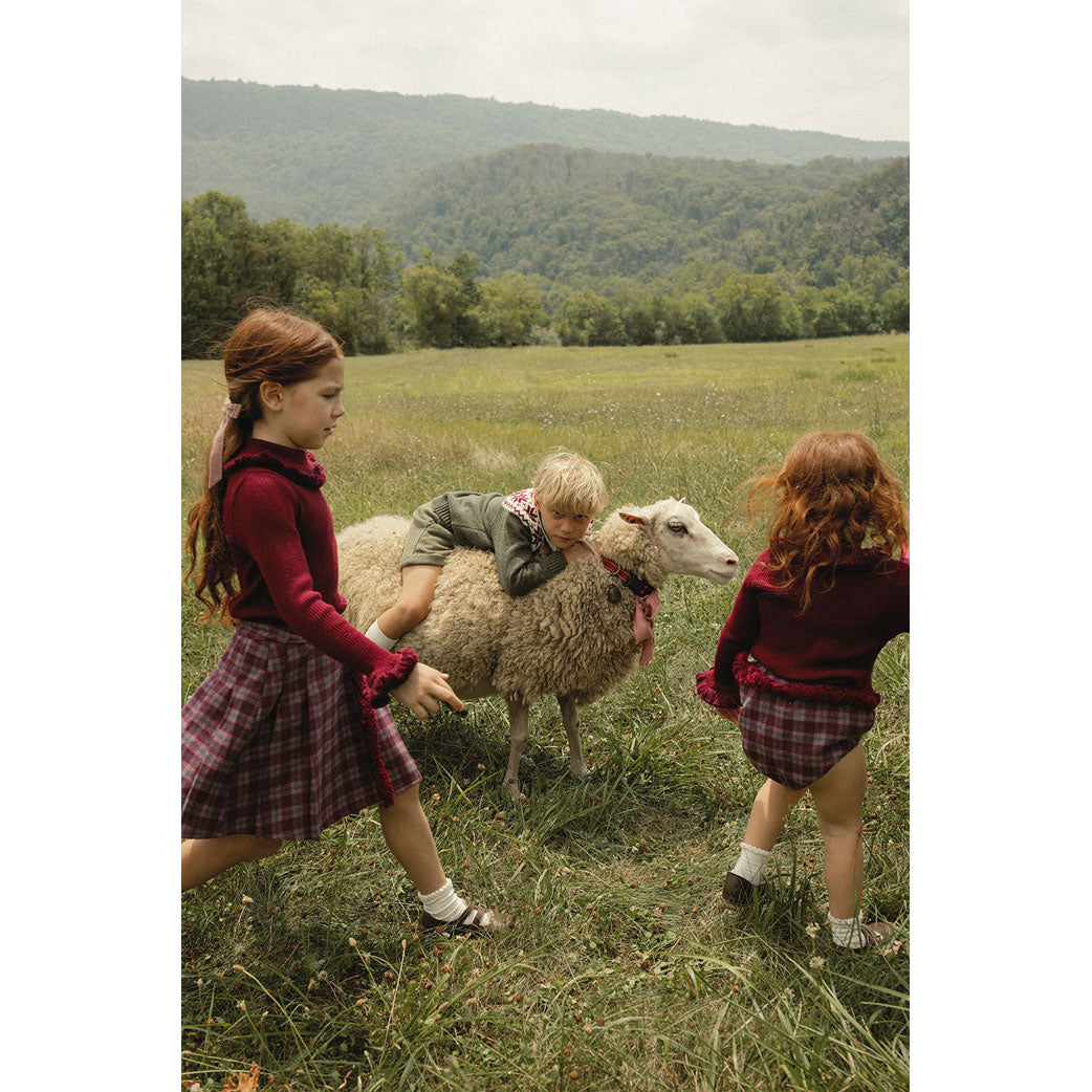 1984 Wine Plaid Fringe Bloomers
