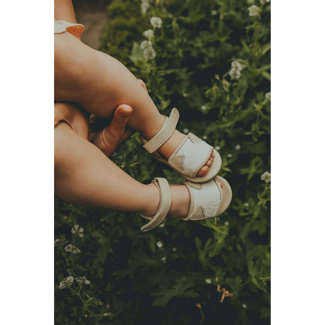Donsje Cream Leather Cat Alina Baby Sandals