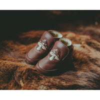 Donsje Burgundy Classic Leather Toadstool Baby Boot