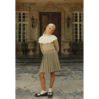 L by Ladida Caramel Moss Knit Blend Eyelet Sweater