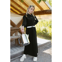 ELEMENTS Black Waistband Sweat Maxi Skirt