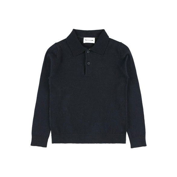 Morley Neat Navy Fine Tjarlie Knit Polo