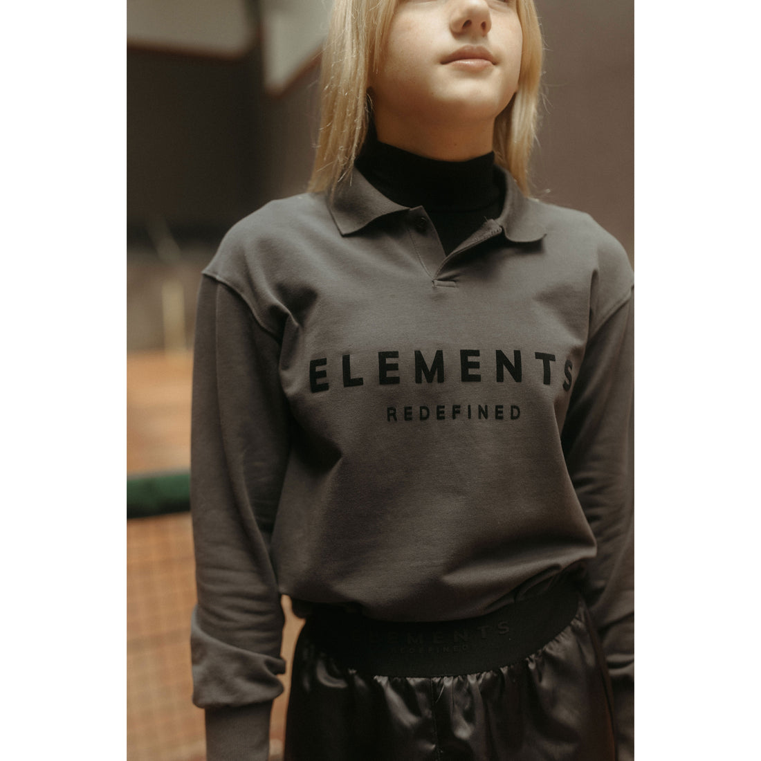 ELEMENTS Grey Polo Sweatshirt