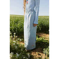 Elements Light Denim Mock Zip Skirt