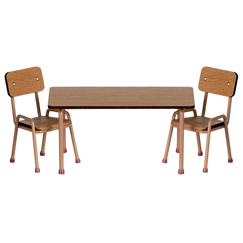 Maileg Table And Chair Set, Mouse - Dark Powder