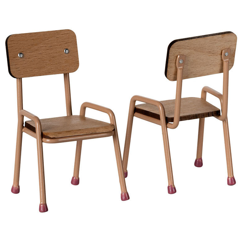 Maileg Table And Chair Set, Mouse - Dark Powder