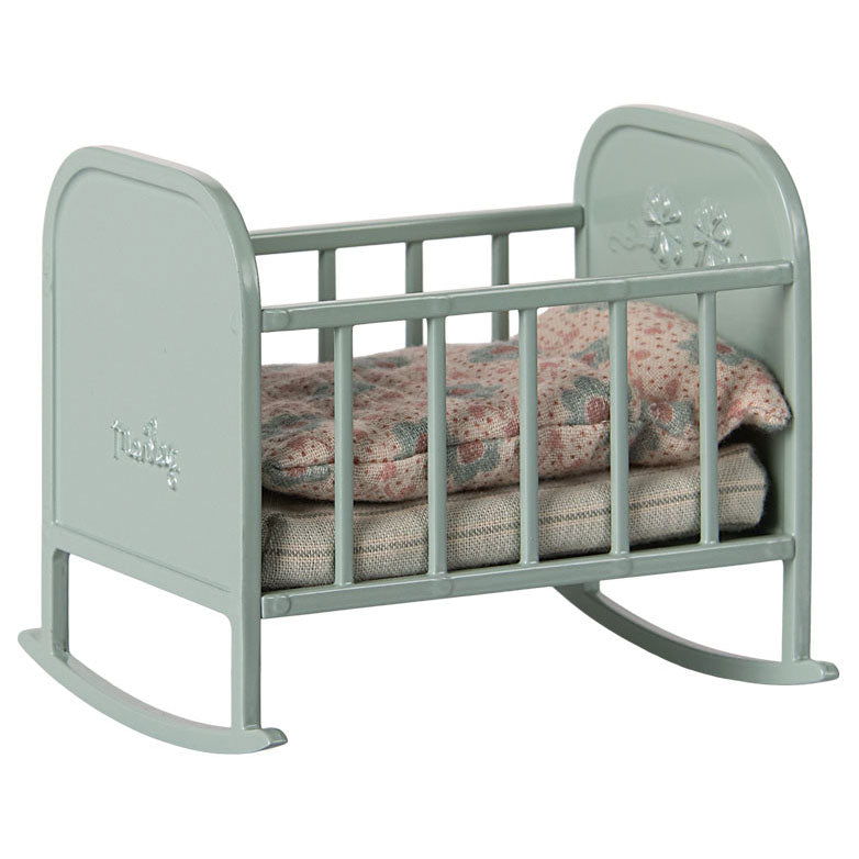 Maileg Cradle, My - Blue Mint
