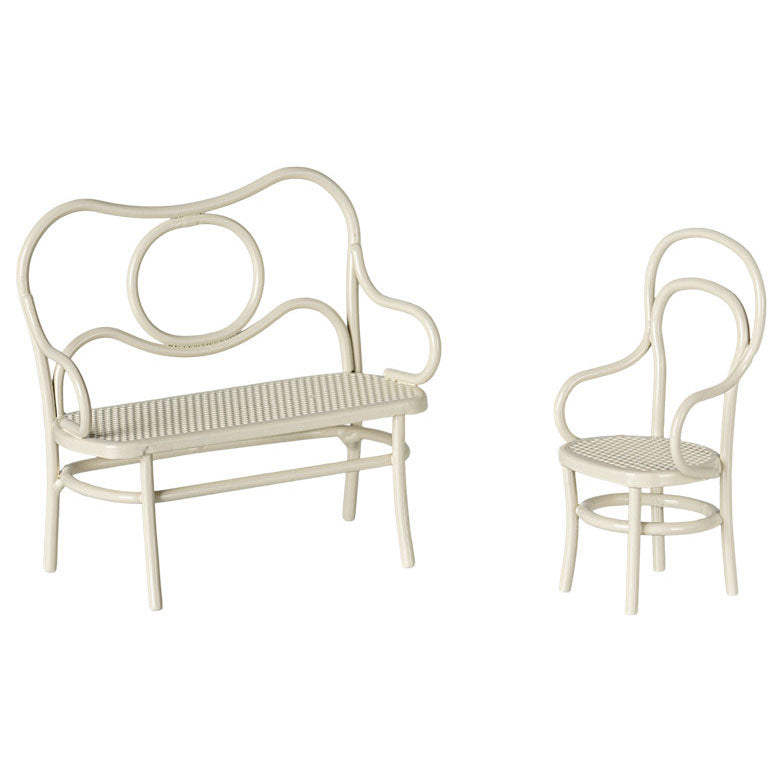 Maileg Cafe Set, Mouse, Small - Off White