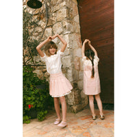 L by Ladida Cream Short Sleeve Lace Blouse