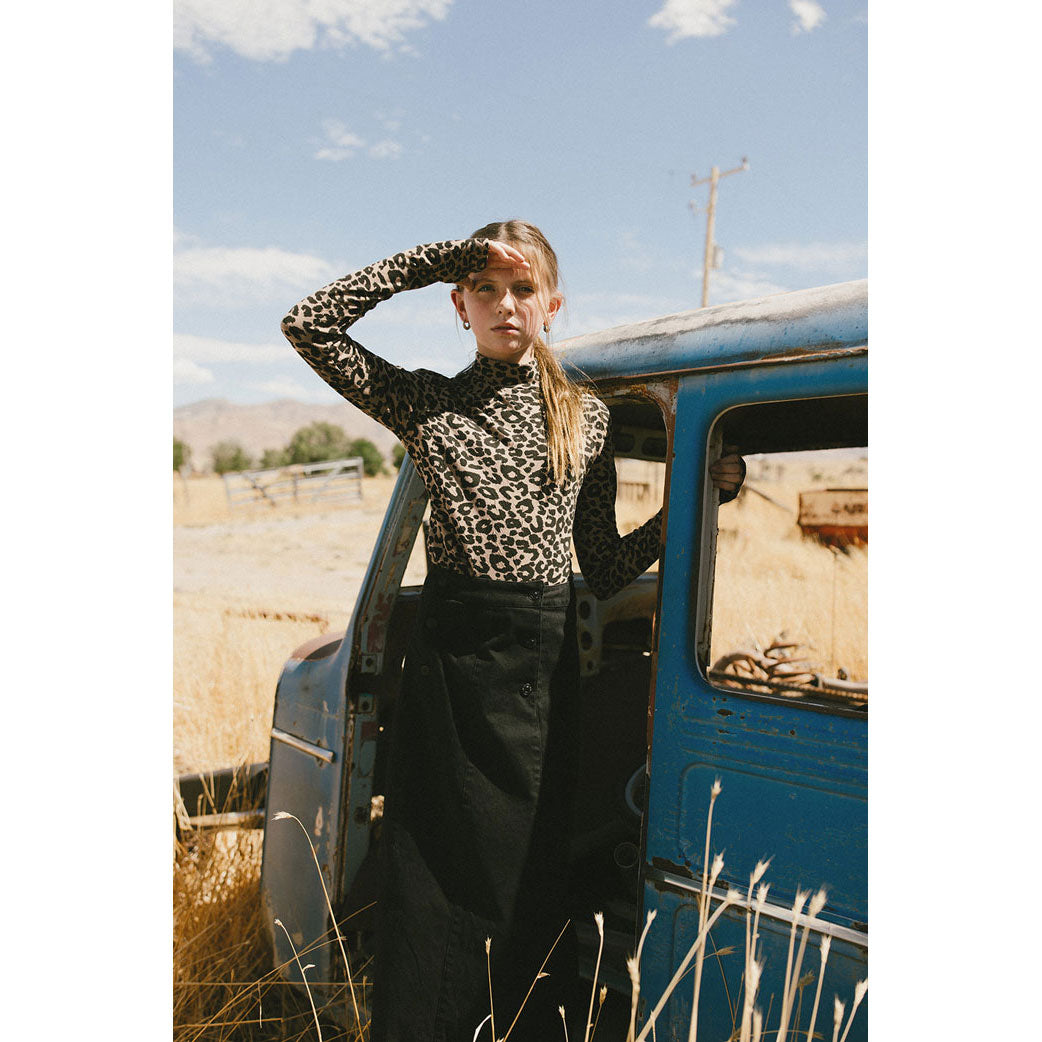 Clubhouse Leopard Turtleneck