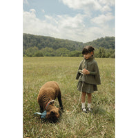 1984 Olive Plaid Wool Pleated Skirt