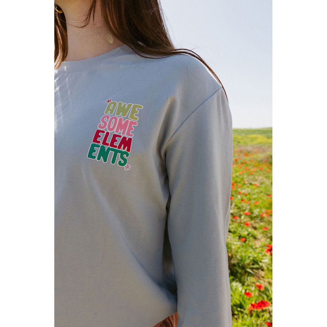 Elements Navy Blue Puff Logo Boxy Tee