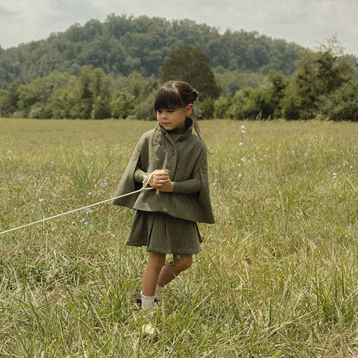 1984 Olive Plaid Cape