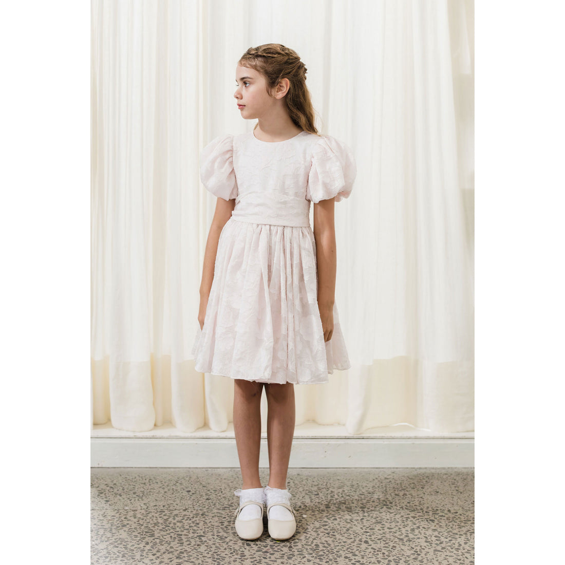 Petite Amalie  Soft Pink Amelia Burnout Dress