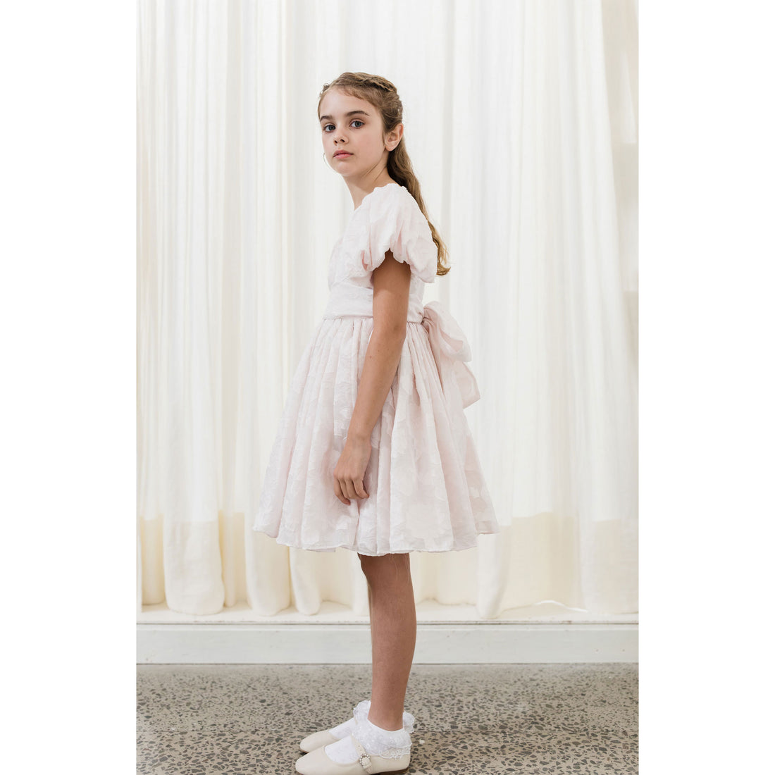 Petite Amalie  Soft Pink Amelia Burnout Dress