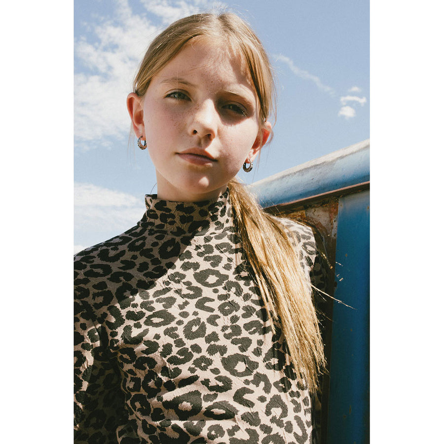 Clubhouse Leopard Turtleneck