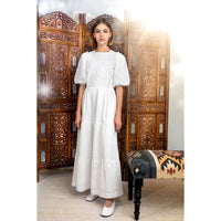 HEV White Crochet Detail Dress